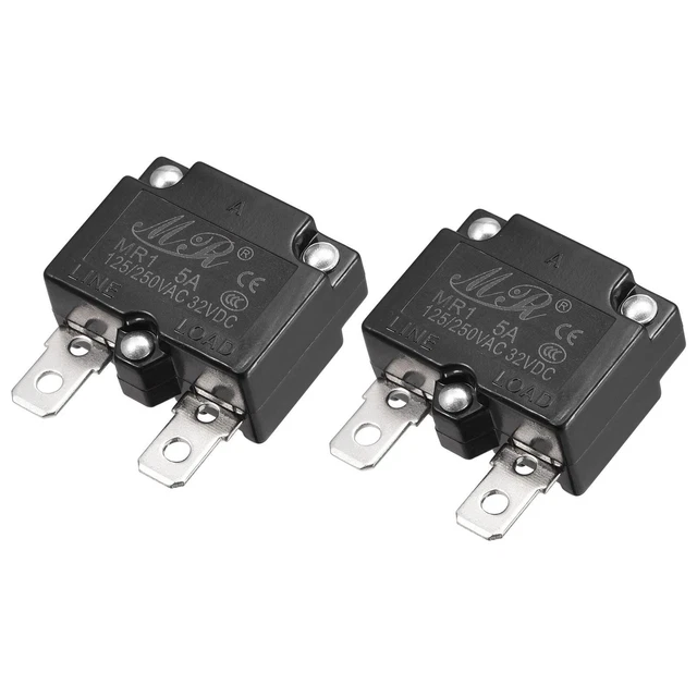 Circuito Sovraccarico Protettore 5A AC125/250V DC32V Automatico Reset 2pz