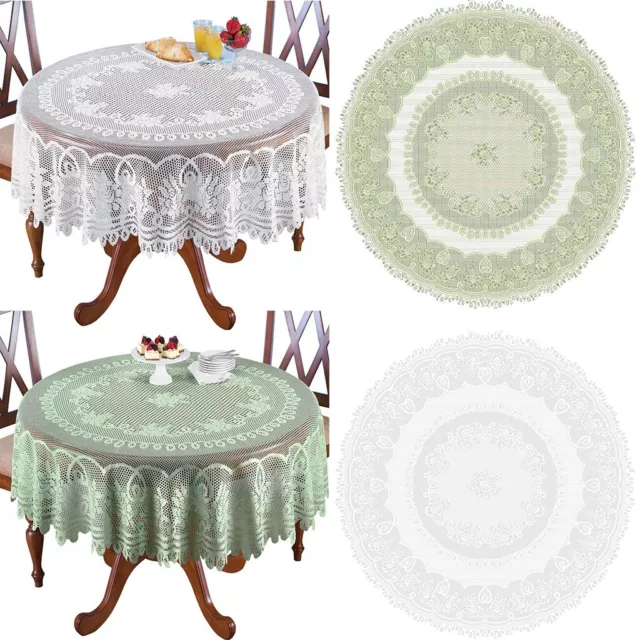 White or Cream Lace Kitchen Table Cloth Tablecloth Round or Oblong choice