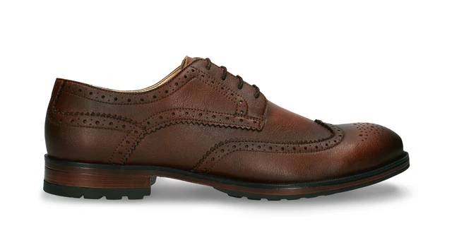 ZAPATOS DE VESTIR hombre veganos brogue punta de ala picado efecto