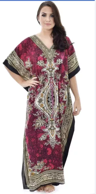 Ladies New Summer Flower Dress Long African Kaftan Dress