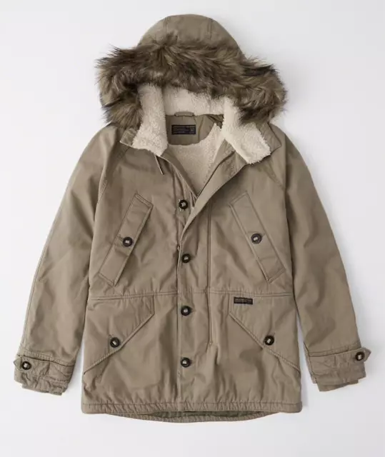 Original GAP manteau d'hiver parka veste hommes manteau anorak toile taille M 3