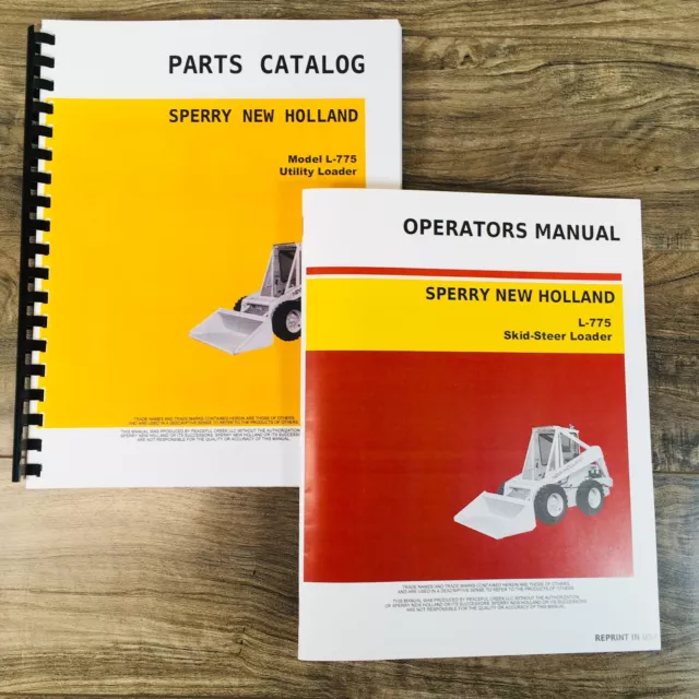 New Holland L775 Skid-Steer Loader Parts Catalog Operators Manual Owners Book