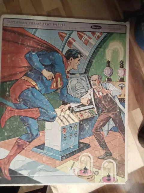 Vintage 1965 Whitman  "Superman" Frame Tray Puzzle