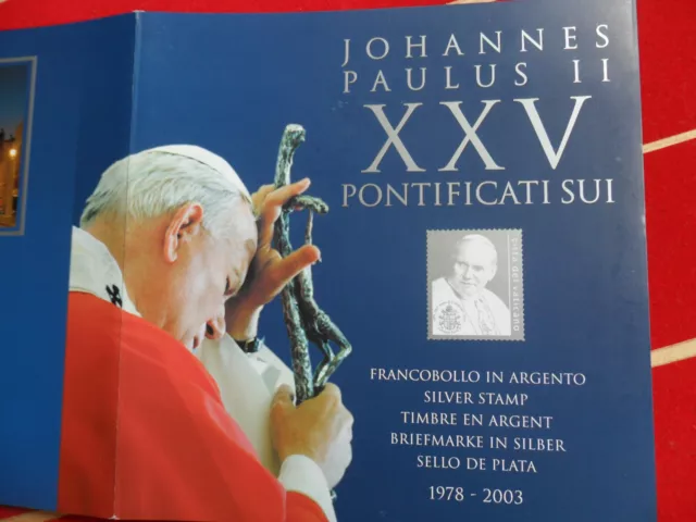 Vatikan 2003 Papst Joh. Paul II. Silberbriefmarke eine gesuchte Rarität