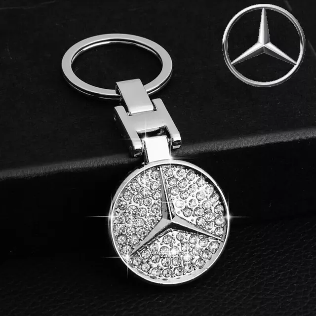Luxury Creative 3D Crystal Diamond Keychain Fashion Keyring For Mercedes Benz
