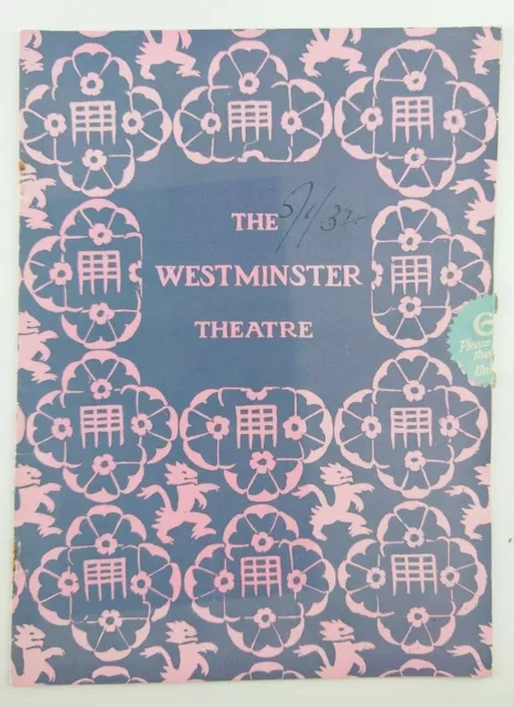 1937 The Anatomist The Westminster Theatre Henry Ainley, Gillian Scalfe