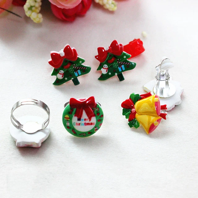 2 Sets Baby Mädchen Haar Clips Weihnachten Stirnbänder Baby Mädchen Haar Zubehör 3
