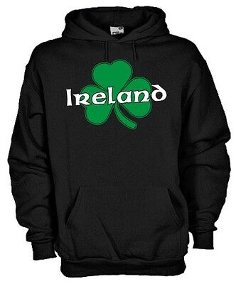 Felpa Cappuccio Nazioni Kn02 Ireland Trifoglio Hoodie Irlanda Celtic