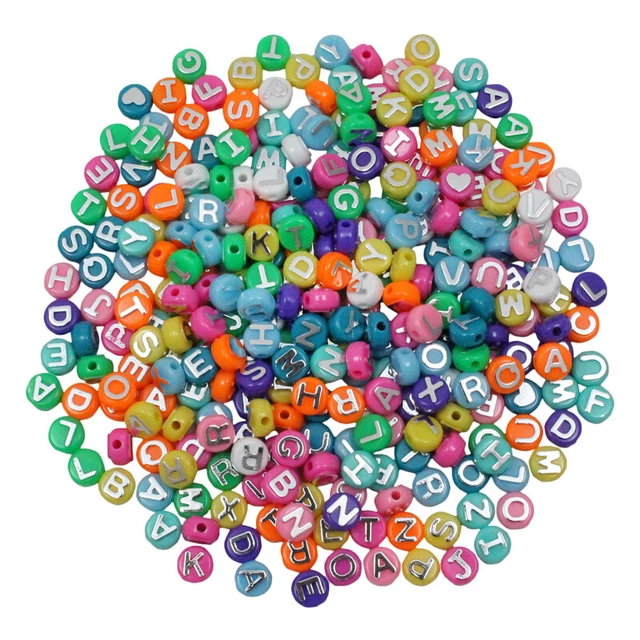 Hygloss ABC Beads, Colored, 300 per pack, 3 packs total