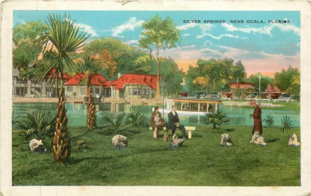 Florida, FL, Near Ocala, Silver Springs 1920's Postcard