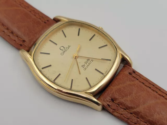 MIC VINTAGE OMEGA De Ville 191.0097 plaqu or 20 Quartz Cal
