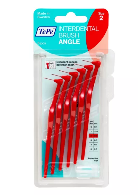 TePe Angle Red 0.5mm Interdental Brush - Pack of 6 Brushes