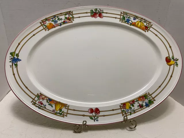 Villeroy & Boch MON JARDIN 17" OVAL PLATTER Vintage Porcelain Luxembourg