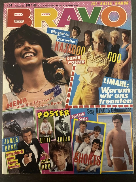 BRAVO Nr.34 - 1983 Heft Komplett, ohne Superposter - KajaGooGoo, Nena - Top