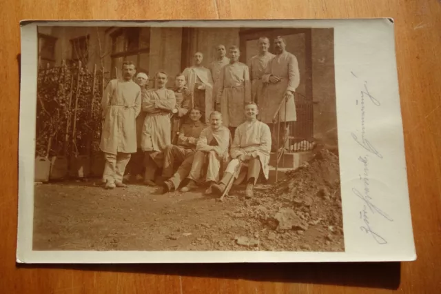 WW1 Germany wounded soldiers hospital real photo feldpost 1917 Hameln postcard