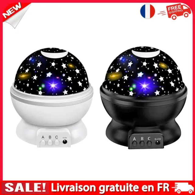 LED Galaxy Starry Sky Night Light Rotating Romantic Starlight Projector Children