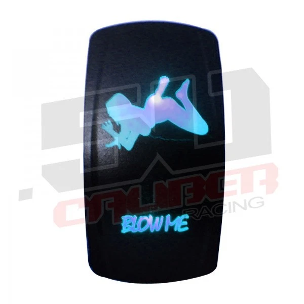 Blue Rocker Switch On/Off "Blow Me" Design Wellcraft Baja Crestliner Marine Boat