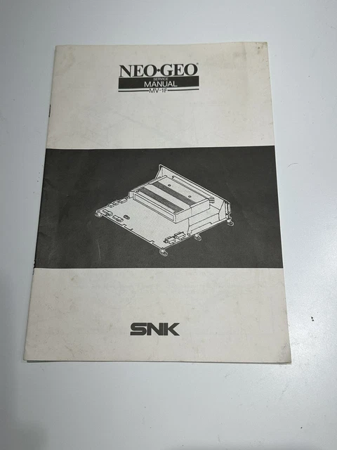 Neo Geo Mvs Mv-1F Service Manual Original Snk
