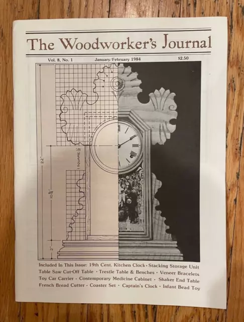 VINTAGE January/February 1984 Woodworker's Journal magazine, Vol. 8  No. 1