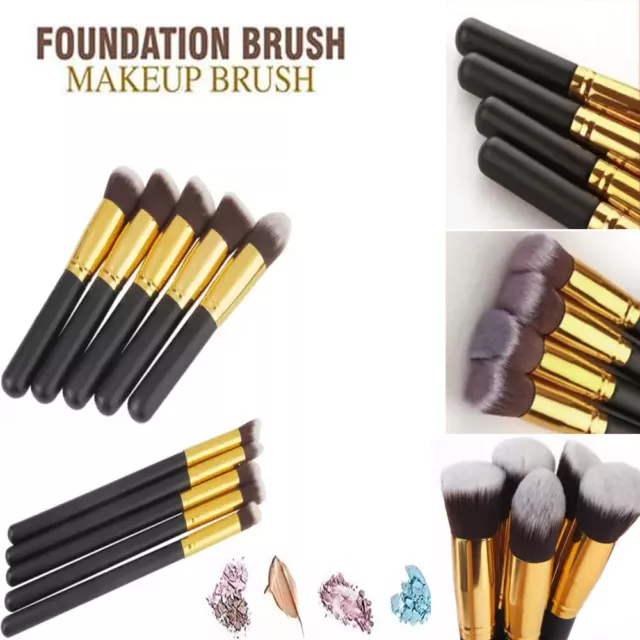 10 pcs Makeup Brushes Set Eye shadow Blusher Face Powder Foundation UK