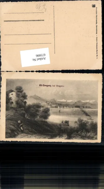 673996,Künstler AK Alt-Bregenz am Bodensee um 1850 pub Dorn Bodenseekarte Nr. 7