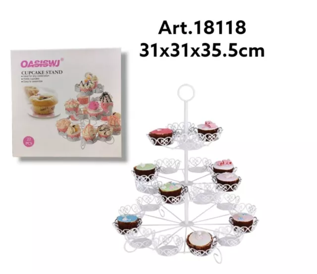 Dessert Stand Alzata Alzatina In Metallo Per 22 Muffin Cupcake Dolci 18118 bal