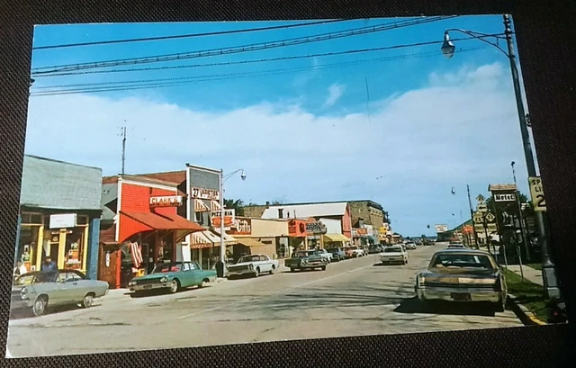 Port Austin MI-Michigan, Business District  Post Card