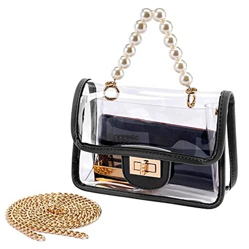 Clear Purse for Women Fashion Crossbody Clutch Handbag Cute Small See through