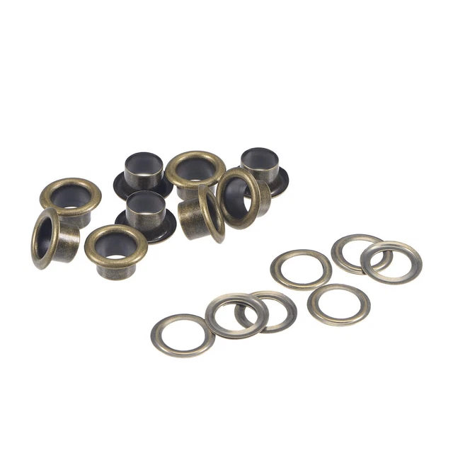 100 juegos de ojales con lunas 13,5 x 8 x 7mm aluminio ojales bronce
