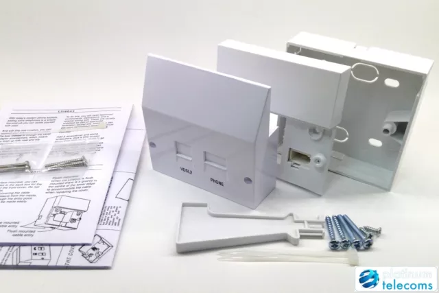 Fibre BT Infinity VDSL2 ADSL Broadband Faceplate Filter Kit NTE5a Master Socket