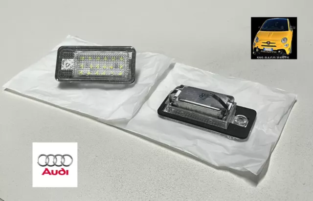 Coppia Luci Targa Led Placchette Complete Canbus Audi A3 8P + Sportback 8Pa