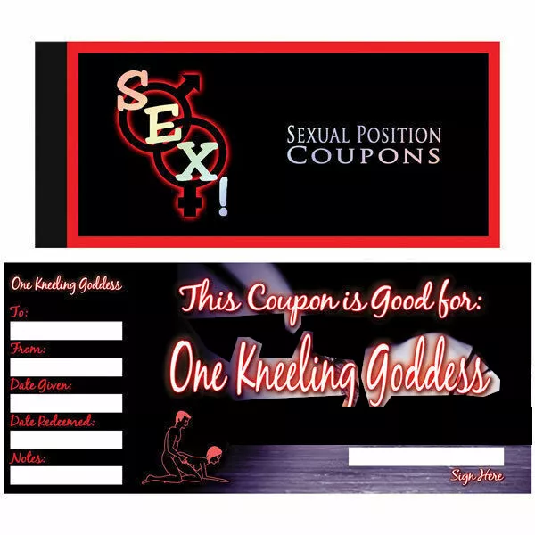 SEX TOKENS Cheque Book Game for Couples Gift