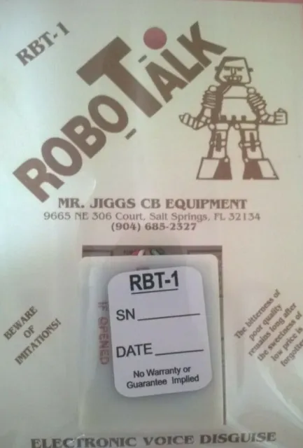 Mr. Jiggs Rbt-1 Deep Voice Changer Robotalk Speech Cb Noise Toy Robot Module