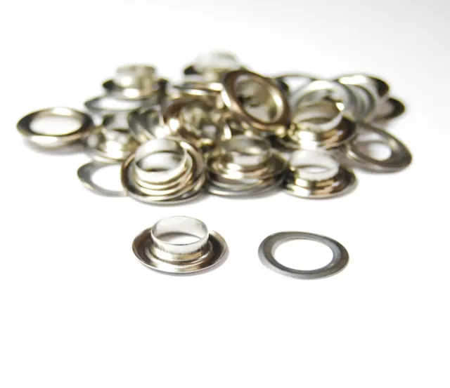 BRASS Metal Eyelet Grommets & Washer Findings - For Leather Clothing Flag Banner