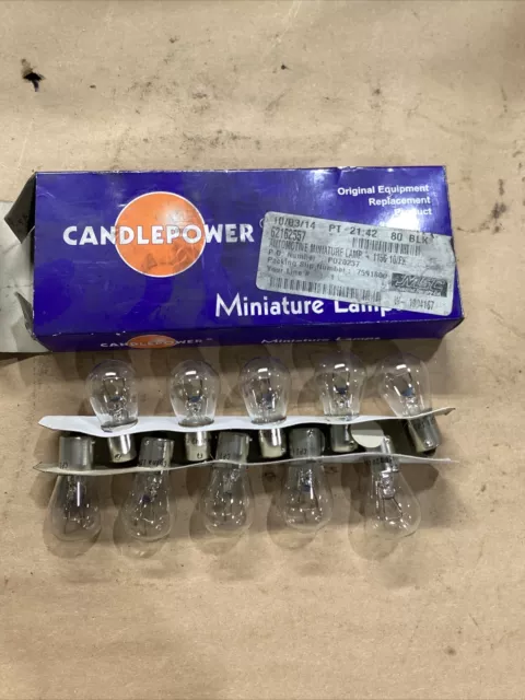 Candle Power 12V 10pcs. Miniature Lamps Bulbs QTY10#655I104