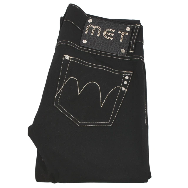 Met in Jeans Women's Slim Stretch Denim Low Rise Straight Leg Jean Black Size 27