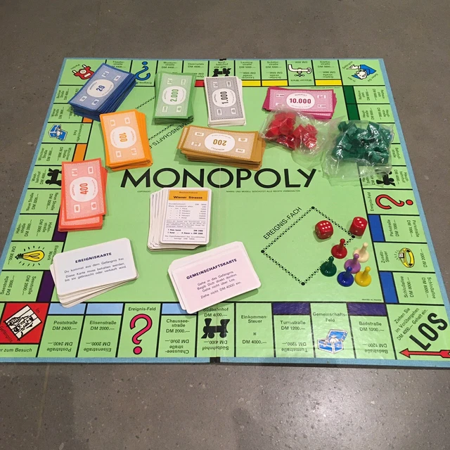 GERMAN MONOPOLY BOARD Game Vintage 1960's Retro Deutsch