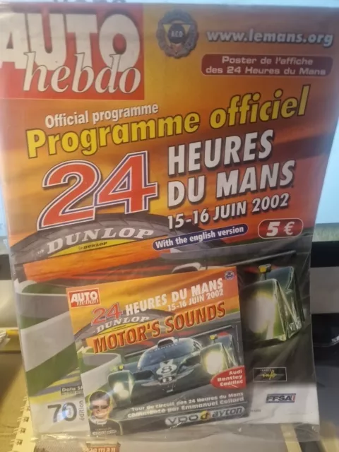 programme officiel 24 HEURES DU MANS 2002 / poster de l'affiche -neuf