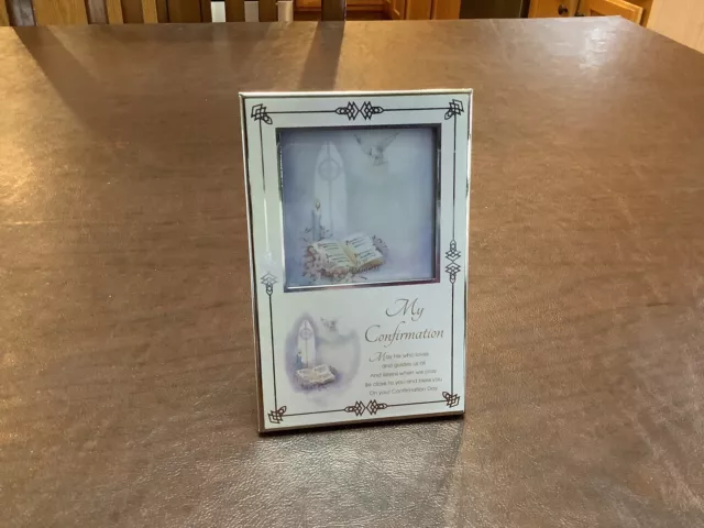 My First Holy Communion Silver Photo Frame 4” X 6” with Wording