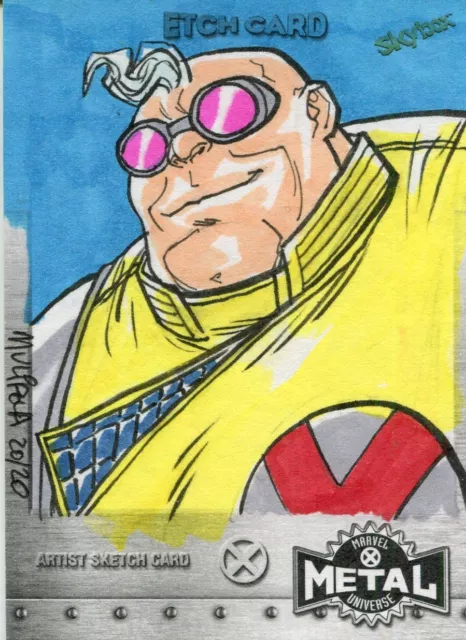 Marvel X Men Metal Universe Sketch Card By Michel Mulipola