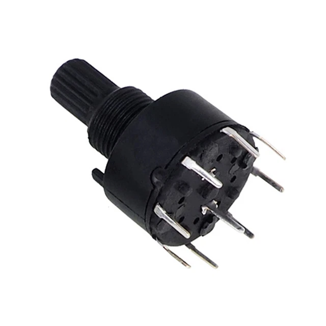 2 Pole 3 Rotary Switch 15 Flower 16mm DC 60V 0.3A RS16 Rotation Switch