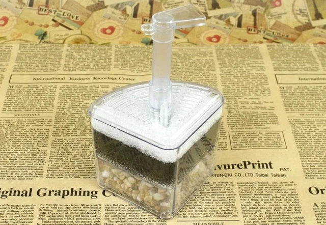 Fish Tank Aquarium Pump Air Driven Bio Corner Filter Sponge Fry Betta nano tank 2