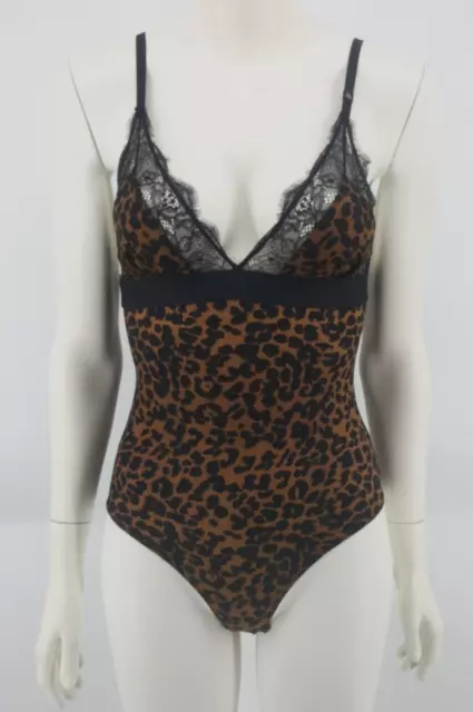 Love Stories Doris Lace Trim Stretch Body Leopard Size 1+ - New With Tags