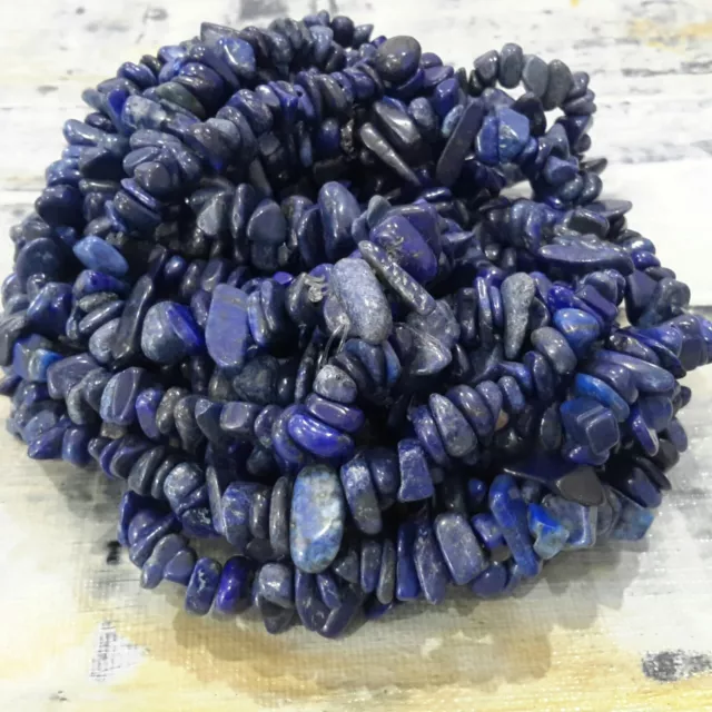 Natural Lapis Lazuli  Chips,  5 - 8mm, 31.5" Strand. Free postage. Oz Seller
