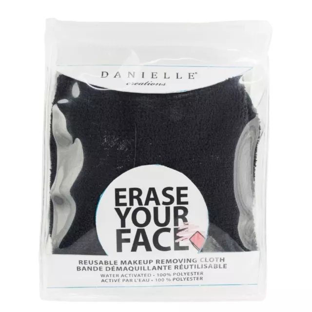 Danielle Creations Erase Your Face schwarz Make-up entfernen wiederverwendbares Reinigungstuch
