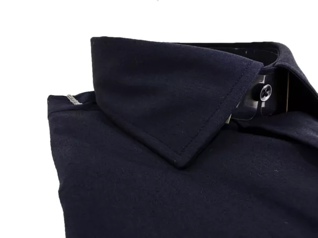 Camicia uomo sartoriale Ardenti cotone stretch slim fit Blu Made in Italy