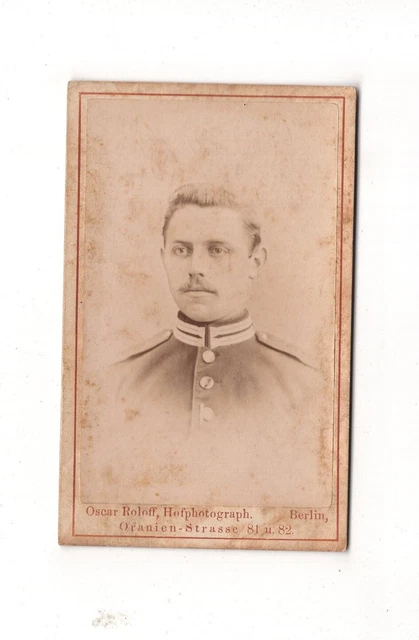 CDV Foto Soldat - Berlin 1880er