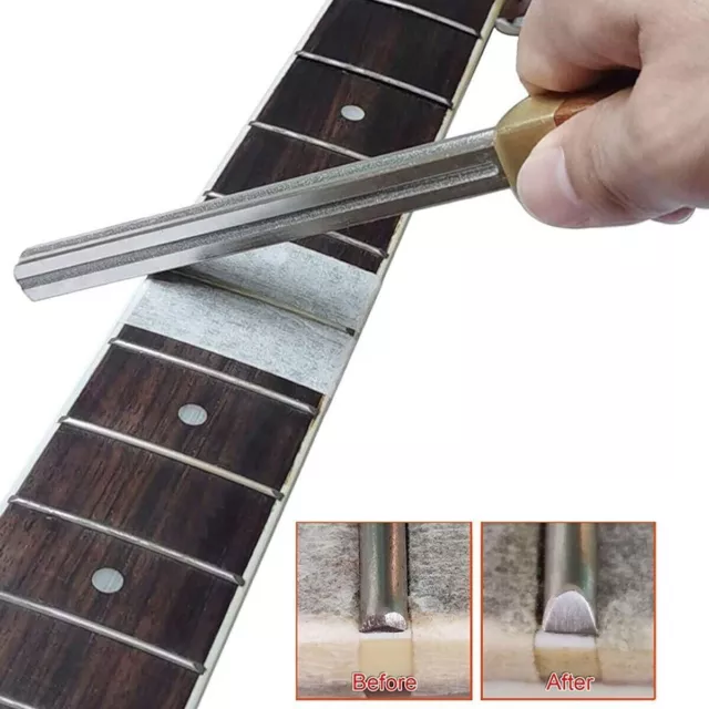 Universal Guitar Fret Crowning File Fretboard Leveling Dressing Tool Repa