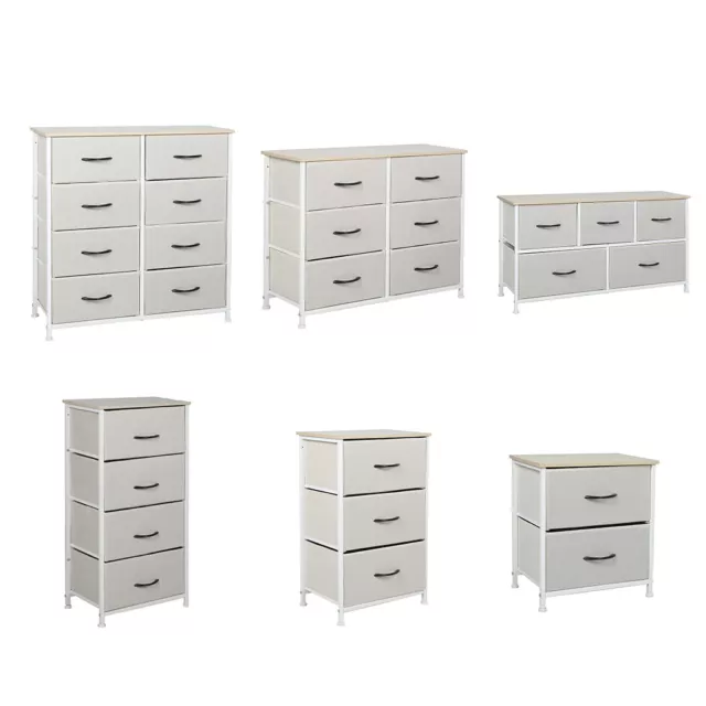 Levede Chest of Drawers Storage Cabinet Tower Dresser Tallboy Drawer Beige