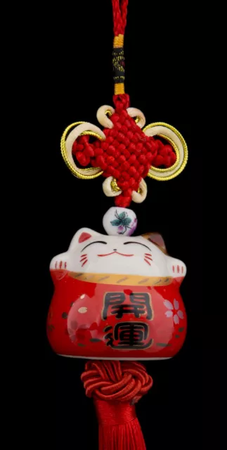 Suspension Maneki Neko-chat Japonais- Décoration -grand Modele -537-SD3